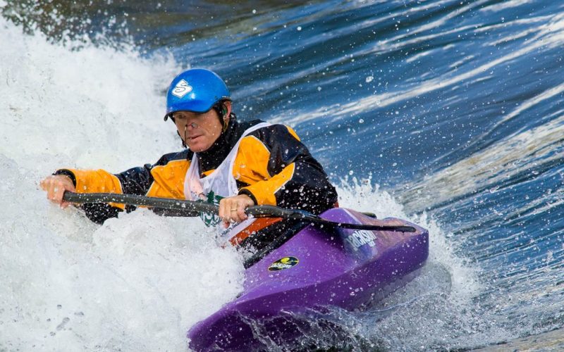 Kayaker at Glenwood Whitewater Park