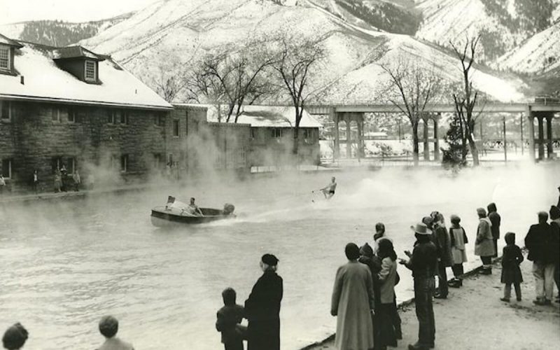 Water skiing at Glenwood Hot Springs Pool