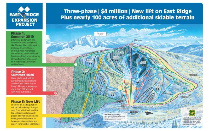 Sunlight Mountain Resort East Ridge Expansion map