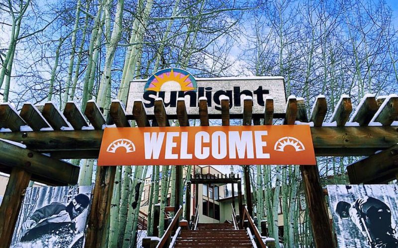 Sunlight Mountain Resort Welcome Sign